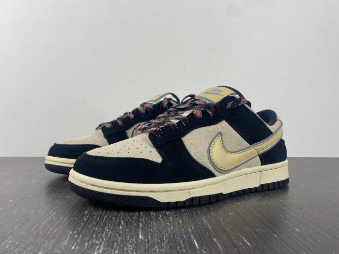 Nike Dunk Low LX Black Suede Team Gold (Women