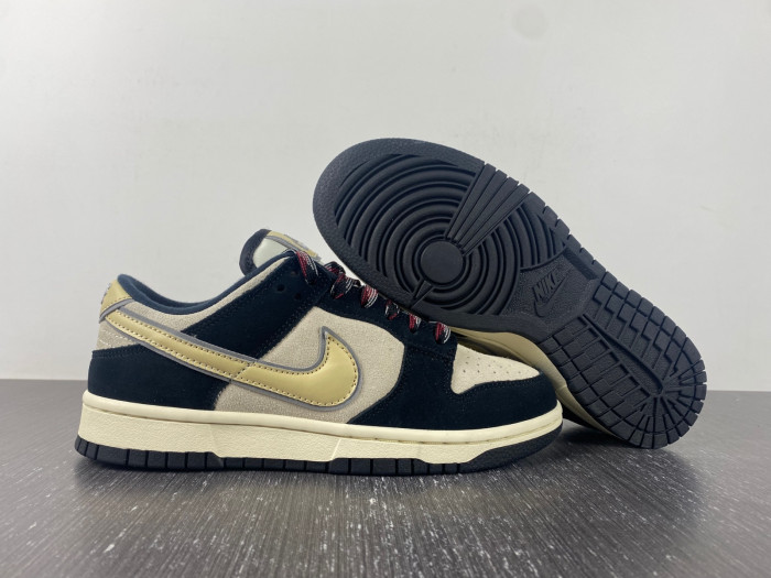 Nike Dunk Low LX Black Suede Team Gold (Women