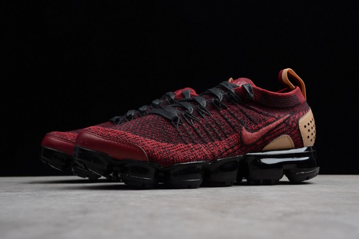 Nike Air VaporMax Flyknit 2 NRG Team Red Vachetta Tan AT8955 -600