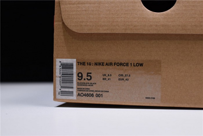 OW Nike Air Force 1 Black AO4606-001