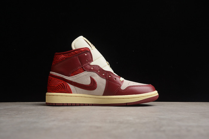 Air Jordan 1 Mid SE Tiki Leaf Team Red DZ2820-601
