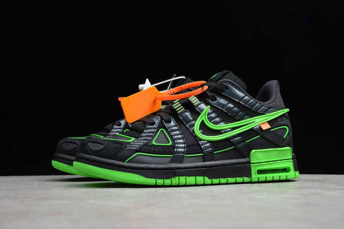 OW x Nike Air Rubber Dunk “Green Strike” CU6015-001