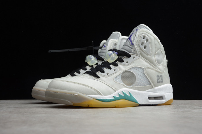 OW Air Jordan 5 SP Grey Green CT8480-105