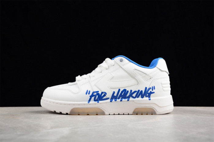 OFF-WHITE Out Of Office "OOO" Low Tops For Walking White Blue OW-45