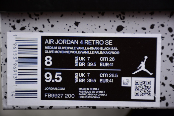 Air Jordan 4 Craft "Medium Olive" FB9927-200