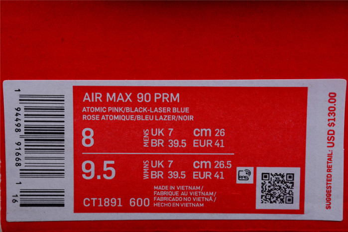 NIKE AIR MAX 90 ATOMIC PINK SOLAR FLARE CT1891-600