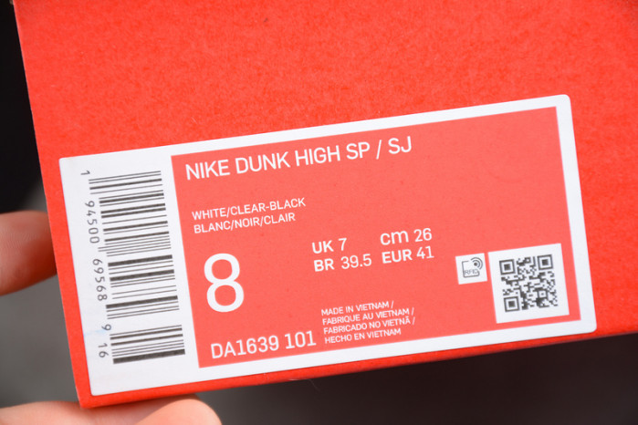 NIKE DUNK HIGH SLAM JAM WHITE BLACK DA1639-101