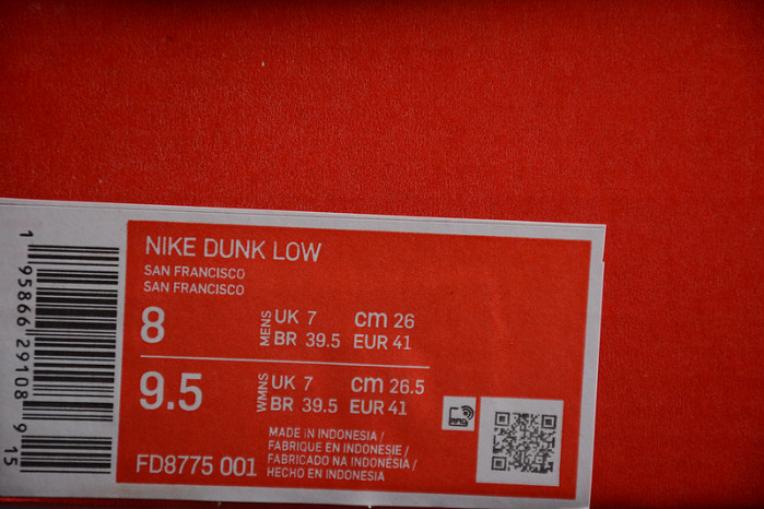 Nike SB Dunk Low HUF San Francisco FD8775-001