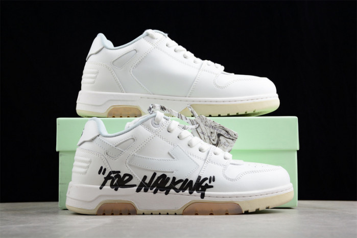 OFF-WHITE Out Of Office OOO Low Tops For Walking White Black Low OW-44