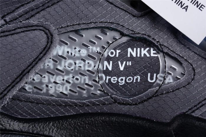 OW Air Jordan 5 SP Black Muslin Fire Red CT8480-001