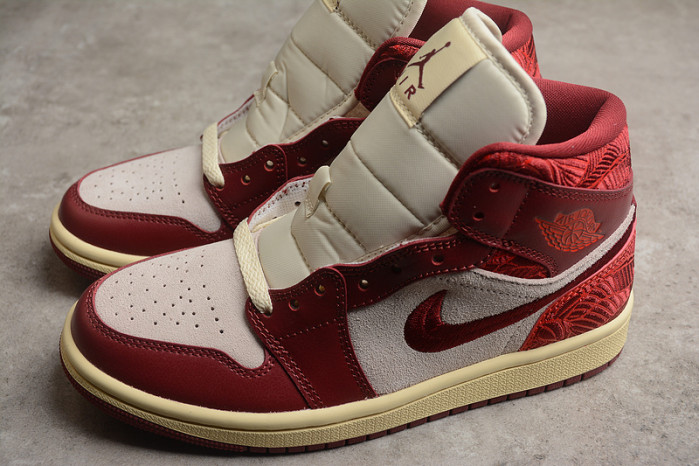 Air Jordan 1 Mid SE Tiki Leaf Team Red DZ2820-601