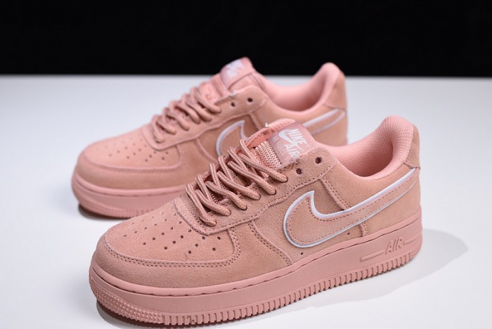 Nike Air Force 1 07 Suede Women Lifestyle Shoe Pink AA1117-601