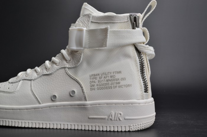 Nike Air Force 1 Mid “Triple Ivory” white AA6655-100