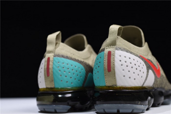 Nike VaporMax FK Moc 2 Natural Olive Habanero Red Air Vapor Max mens AH7006-200