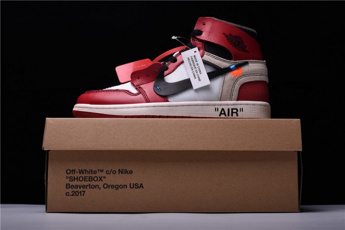 OW Air Jordan 1 Retro Chicago The Ten AA3834-101